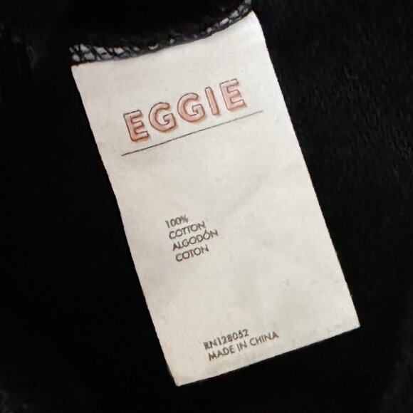 NWOT EGGIE HOODIE DRESS BLACK 100% COTTON FIERCE GRAPHICS SICK STREETWEAR SMALL - Picture 7 of 8